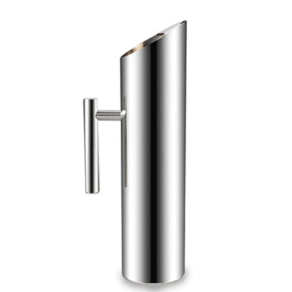 Stainless Steel Water Pitcher Carafe with Ice Guard 70 Ounces Capacity Chrome Plated Mirror Finish by MUGLIO - color: Silver, size: 70 Ounces