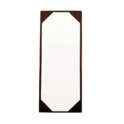 Menu Holders Made of Premium Faux Leather - Single Panel (10-Pack) Menu Covers Single Page (Brown, 4.25" x 11") - color: Brown, size: 4.25" x 11"