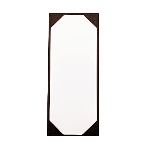 Menu Holders Made of Premium Faux Leather - Single Panel (10-Pack) Menu Covers Single Page (Brown, 4.25" x 11") - color: Brown, size: 4.25" x 11"
