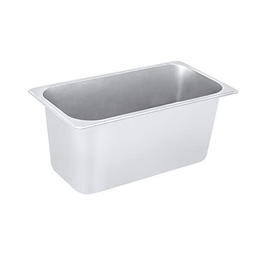 4 Pack Stainless Steel Hotel Pans, Half Size 6" Deep Commercial Food Pans With Lid Catering Food Storage Metal Pan Chafing Dishes Dinner Buffet Server for Food Prep Restaurant (12.8" x 6.9" x 6") - size: 12.8" x 6.9" x 6"