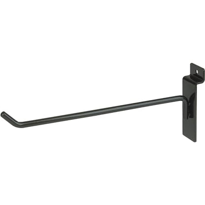 Econoco 8” Slatwall Deluxe Hooks, Slatwall Hooks, Display Hooks for Panel, Black (Pack of 96) - color: Black, size: 8" Length