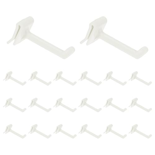 uxcell 20Pcs Slat Wall Panel Hooks 2" Plastic Slat Wall Accessories - size: 2 Inch