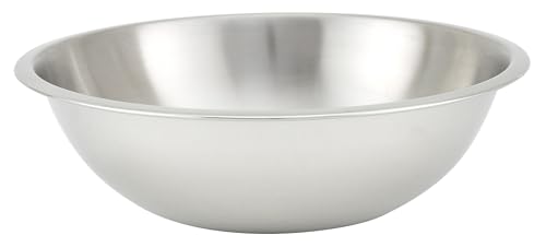 Winco 8 qt Stainless Steel Mixing Bowl - size: 8 Quart, style: Shallow/Heavy Duty
