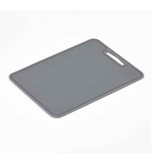 Silicone Cutting Board, 11.8 x 9 In, BPA-Free Flexible Chopping Mat (Grey) - color: Gray, size: 11.8"L x 9"W