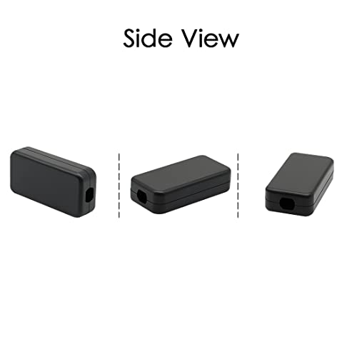 LeMotech Project Box 10 Pieces ABS Plastic Electrical Project Case Small Junction Box for Electronics Black 1.6 x 0.8 x 0.4 inch (40 x 20 x 11 mm) - size: 1.6" x 0.8" x 0.4"(10pc)