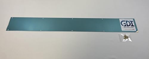 Anodized Aluminum Kickplates 0.040-Inch Profile, Square Corners, American-Made. Available in Various Colors and Sizes (Polished Brass, 4" x 34" for a 36" Door) - color: PB- Polished Brass, size: 4" x 34" - for 36" Door