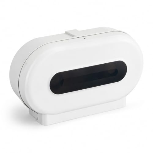 Double Roll Jumbo Toilet Tissue Dispenser, White, 20.5W x 11.6H x 5.5D inches, Surface Mount, ADA Compliant