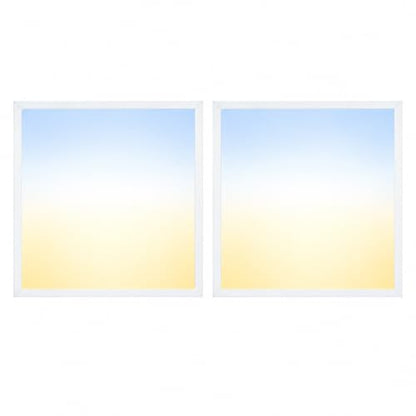 2x2 LED Flat Panel Light 2 Pack, 5200LM, 40W, Drop Ceiling Fixture - color: 2x2, size: 2 Pack