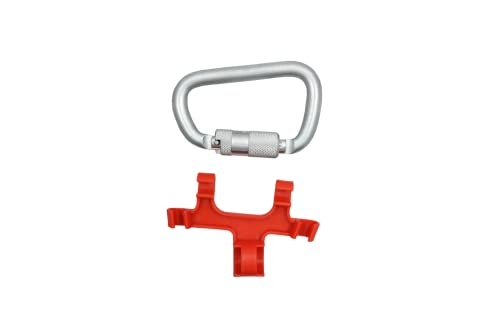 AFP Demon 6 FT Dual Leg Self-Retracting Lifeline Web Lanyard Retractable, 1.97-inch Gate Opening Steel Locking Rebar Hooks, Double Yoyo, Shock Absorber | Tower Fall Protection OSHA & ANSI Rated SRL - color: Dual 1.97-inch Gate Steel Rebar Hooks & Steel Ca