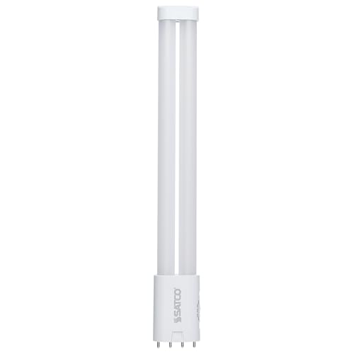 Satco S18421 10W PLL LED Lamp, 2G11 Base, Ballast Bypass Type B, Selectable CCT 3000K to 6500K Soft White to Daylight, 1180-1250 Lumens, Frost, 120-277V, Shatter Proof, 50000 Hours (2 Pack)