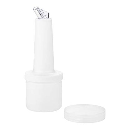 Restaurantware Plastic Storage Container Bottle, Quick Pour, 0.5 qt - color: Clear, size: 16 Ounces