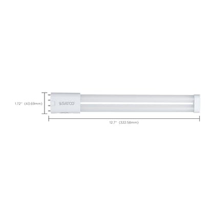 Satco S18421 10W PLL LED Lamp, 2G11 Base, Ballast Bypass Type B, Selectable CCT 3000K to 6500K Soft White to Daylight, 1180-1250 Lumens, Frost, 120-277V, Shatter Proof, 50000 Hours (2 Pack)