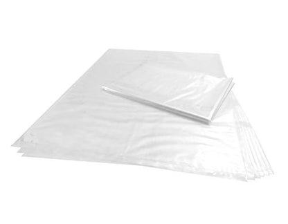 Wowfit 100 CT 17x22 1.1 Mil Large Clear Plastic Bags, Flat Open Poly - size: 17"x22"-100pcs