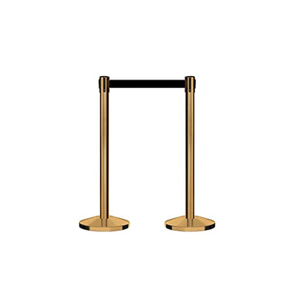 CCW Series RBB-100 Retractable Belt Barrier Stanchions, 2 Pack, 7.5 Ft - color: Maroon, size: 7.5 Foot