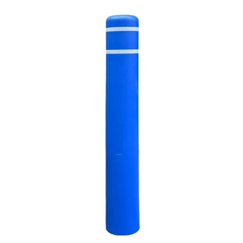 Durable Bollard Cover Heavy Duty Shell - Weather Resistant Anti-Collision - Universal Fit Parking Lot, Dock, Warehouse (Multiple Sizes & Colors Available) (46" H, Blue, 7" Dia) - color: Blue, size: 7"Dia, style: 46"H