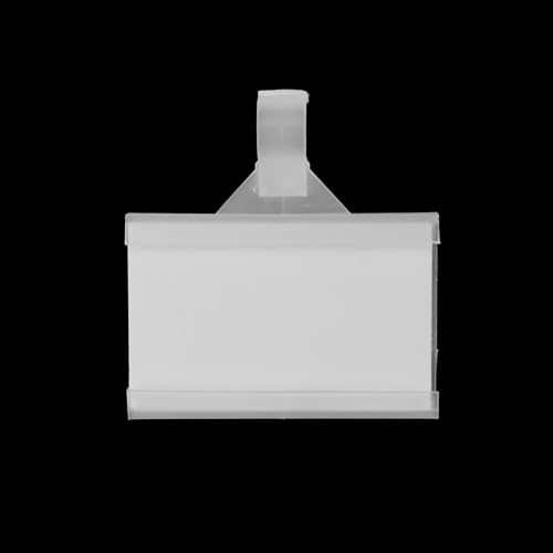 Semetall 50PCS Reusable Plastic Wire Shelf Label Holder(1-1/4" H X 2" W)