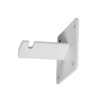 Dazzling Displays 12-Pack White Gridwall Panel Mount Brackets - Essential for Gridwall, Slatgrid, or Trellis Mounting