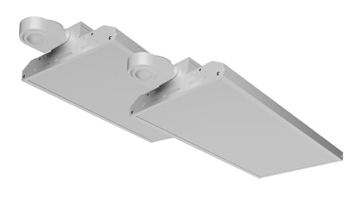 CLT LED Linear High Bay Fixture with Motion Sensor, 150 Select Wattages, 3 Select CCT, 0-10V Dimmable, Commerical Bay Fixture for Warehouse, Workshop, 120-277V, 24 Inch. DLC, UL Listed. 2-PK