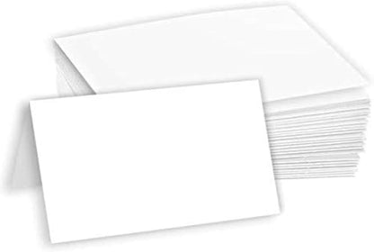Hamilco White 80lb Cover Heavy 2.5x8 Tent Place Cards for Weddings (100PK) - size: Size 2 1/2" x 8" - White