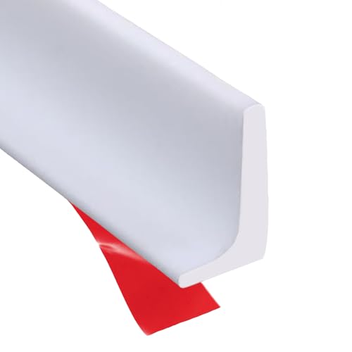 Shower Threshold Water Dam Barrier, Self Adhesive Silicone Waterproof Barrier Bathroom and Kitchen Shower Water Guard for Dry and Wet Separation Caulk Seal Strip Edge Trim (39Inch, White) - color: White, size: 39Inch