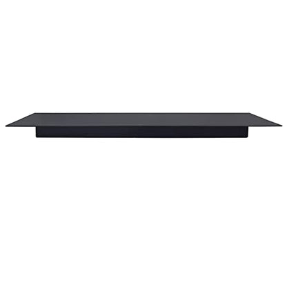 Linear Floating Shelf Wall Mounted Metal Shelves Heavy Duty Industrial Modern Steel Black Linear Metal Wall Shelf Display Shelves for Decorative for Modern Farmhouse Living Room (6.3"*16.5") - size: 6.3"*16.5"