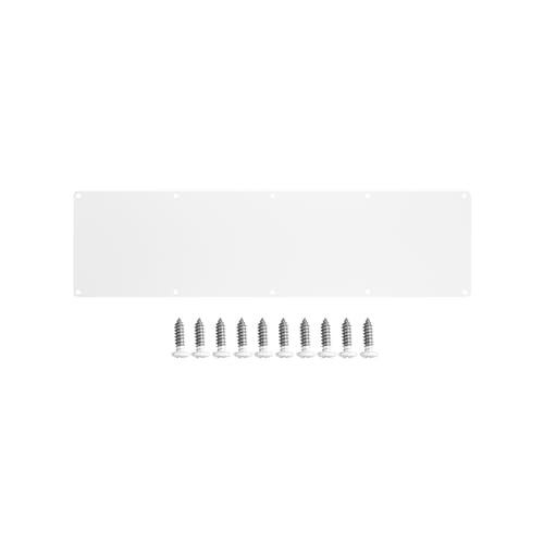 Door Metal Kick Plate 10x30 inches Aluminum Plates White - color: White, size: 30inches