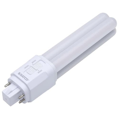 Satco LED PL Lamp 9.5W Replaces 18W/26W/32W CFL 3000K/3500K/4000K CCT Selectable G24q 4-Pin Base Dimmable S29856