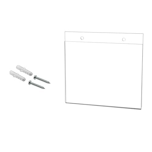 10 Pack Sign Holder for 7" x 5" Price Lists Rack Cards and Itineraries with Predrilled Holes and Hanging Hardware Clear Acrylic for Transportation Hubs and Government Offices by Marketing Holders - size: 7" w x 5" h