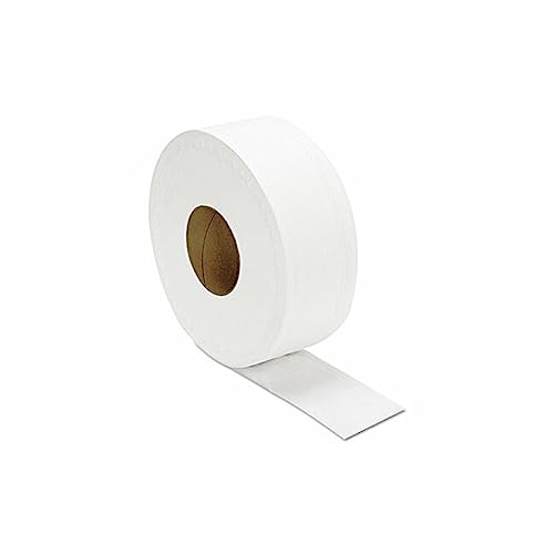 GEN JRT Jumbo Bath Tissue, Septic Safe, 2-Ply, White, 3.3" x 1,000 Ft, 12 Rolls/Pack - size: 1000 Sheets (Pack of 12)