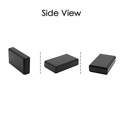 LeMotech Project Box, 5 Pieces ABS Electrical Box Small Junction Box for Electronics PCB Case,Electronic Hobby Box Black, Outside Size 3.6 x 2.3 x 0.9 inch (92 x 58 x 23 mm) - size: 3.6" x 2.3" x 0.9"(5pc)