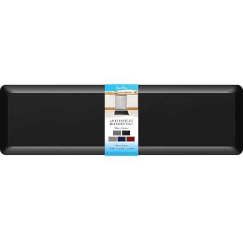 4/5 Inch Thick Kitchen Mats for Floor, StepRite Kitchen Rug for Standing - color: Black, size: 60"L x 17"W x 0.8"Th
