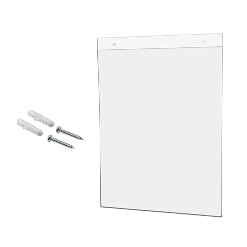 10 Pack Wall Mount Sign Holder for 11" x 14" Signage and Promotional Materials at Trade Shows Conventions and Expos Clear Acrylic with 2 Pre Drilled Holes and Hanging Hardware by Marketing Holders - size: 11"w x 14"h