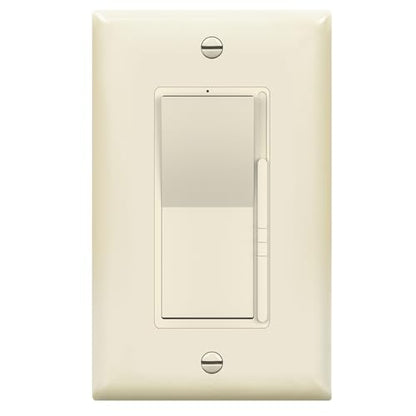 TOPGREENER 300W LED Dimmer Switch, Single Pole or 3-Way, Light Almond, 1P - color: Light Almond