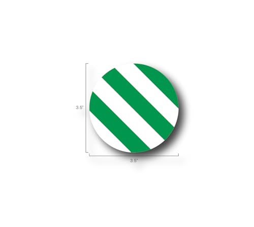 5S Location Marking Circle- (Various Sizes Available) Durable Circular Shaped Floor Marker by Graphical Warehouse- Vibrant Colors, Rounded Corners (25 Pack) (3.5", Green/White) - color: Green/White, size: 3.5"