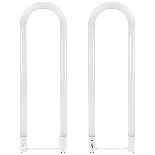 LUXRITE U Bend LED Tube Light, T8, 18W (32W Equivalent), 3000K (2 Pack) - color: 3000k (Soft White), size: 2 Count (Pack of 1)
