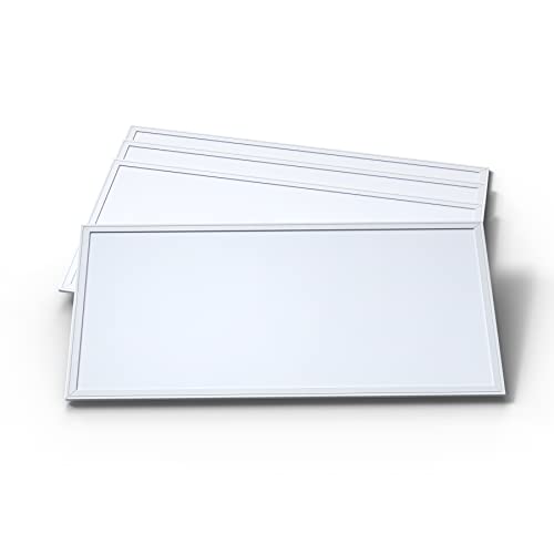 NUWATT 2x4 ft LED Panel Troffer Edge Lit (4 Pack) 50W, 5000K, 5,750 Lumens, 120V-277V AC/DC; 0-10V Dimmable, UL DLC Listed, 50,000 Life Hours - color: 5000K, size: 2x4 FT