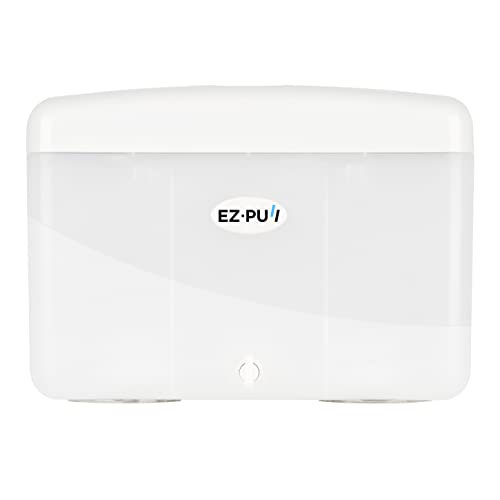 EZ-Pull Countertop SLIMFOLD Hand Towel Dispenser for Kitchen/Bathroom/Office/RV/Airbnb(Only Works with SLIMFOLD Paper), White 4600-EZ, EZbrnd 9" x 3.5" x 6" - color: White