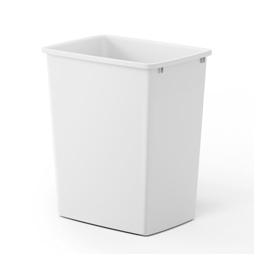 ROOMTEC 35QT Kitchen Trash Can,Sturdy and Lightweight Slim Trash Can,1-Pack - color: White, style: 1PCS