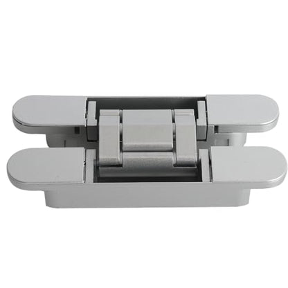 4-Pack 6 inch Hidden Door Hinges Heavy Duty Silver, Invisible Concealed Hinges Zinc Alloy 6''x 2.5''x1Inch, 180 Degree Swing Hinge, 3 Way Adjustable Hinge with Pins and Screws - color: Silver, size: 6 Inch