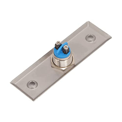 Dioche Door Access Control Switch, Exit Press Button, Stainless Steel Brushed Automatic Reset No Welding Required for Indoor Outdoor, NO/COM Switch Door Release Out Unlock Exit Button