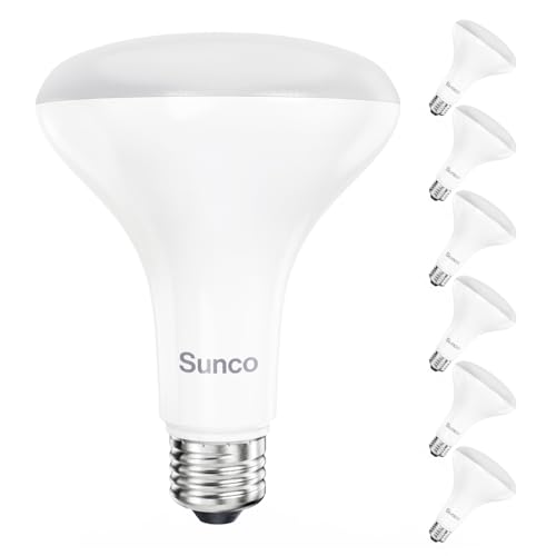 Sunco 6 Pack BR30 LED Bulb Flood Light, E26, 16W=100W, 3000K Warm White