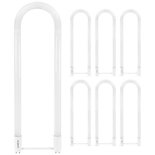 LUXRITE U Bend LED Tube Light, T8 T12, 18W (32W Equivalent), 3000K (6 Pack) - color: 3000k (Soft White), size: 6 Count (Pack of 1)