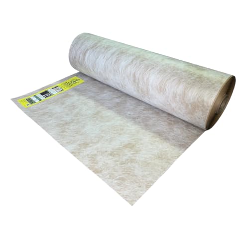 Max Weed Barrier, 34 in x100 ft, Natural, Eco-Friendly, Heavy-Duty, Durable, Landscape Fabric, Garden Ground Cover, Paper Mulch, Gardening Weed Mat, Geotextile Fabric, Weed Blocker - size: 34" x 100 ft