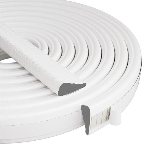 Wedge-Shape Window Weather Stripping Door Frame Seal 2Pcs×196” White - color: White, size: 2pcs×196“