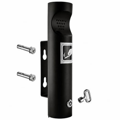 ELITRA HOME – Elitra Wall Mounted Cigarette Butt Receptacle – Black - color: Black