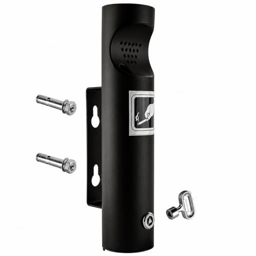 ELITRA HOME – Elitra Wall Mounted Cigarette Butt Receptacle – Black - color: Black