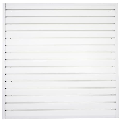 FRAYSCENT Slat Wall Paneling Garage Wall Organizer, Slatwall Panels Garage Tool Organizer Wall Mount Garage Slat Wall Storage Systems, Slat Board PVC Wall Panels Garage Storage (White, 4ftx4ft) - color: White, size: 4x4ft