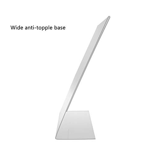 Marketing Holders 2 Pack Acrylic Sign Holder for 8.5" x 11" Printed Materials Clear Slant Back Plexiglass Countertop Side Load POP Display Stand for Retail Stores Hotels Offices and Restaurants - size: 8.5"w x 11"h