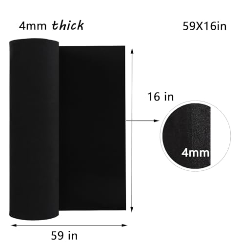 AMZQNART 4mm EVA Foam Sheets Rolls for Crafts Black Cosplay Foam 16x59in - color: 16×59in Black, size: 4mm-Thick