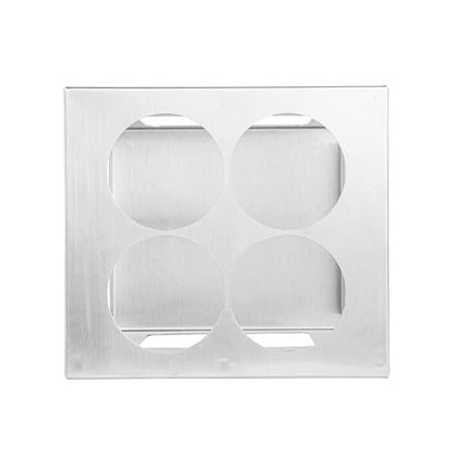 Restaurantware Squeeze Bottle Holder 1 Count 6.30 x 7.01 x 6.26 Inches Stainless Steel Condiment Organizer - Four-Hole Durable Kitchen Rack - Silver Prep Station Organizer - size: Fits 1/6 Size Opening, style: Four Holes, Holder